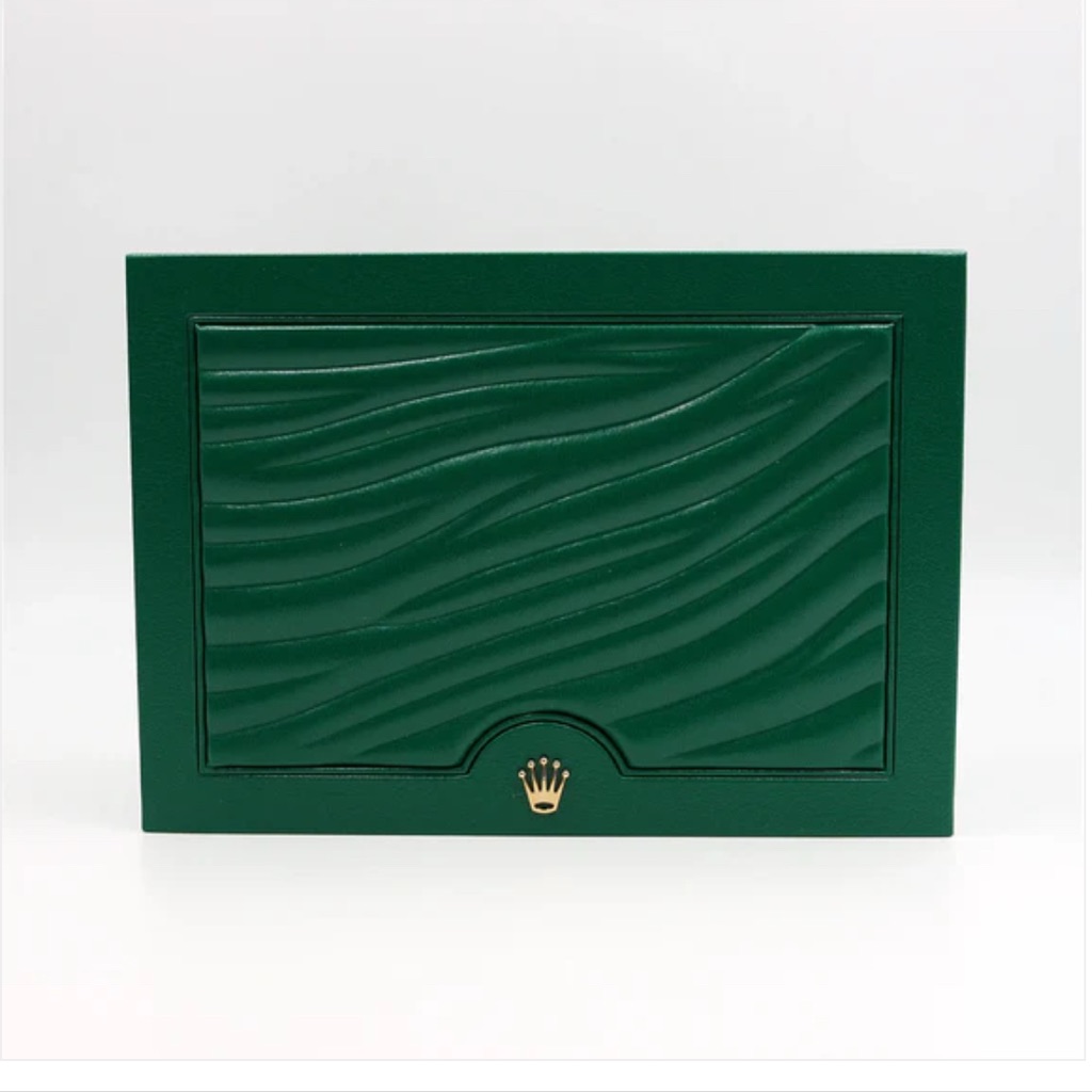 Rolex Green Box With Gold Crown Emblem